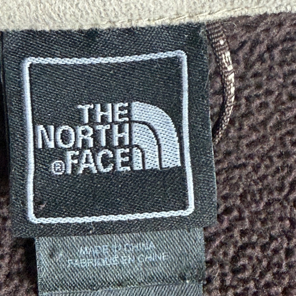 The North Face Mens M Brown Two Tone Full Zip Fleece Vest Embroidered Logo - Picture 10 of 10